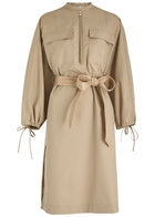 Moncler Nylon Midi Dress Beige