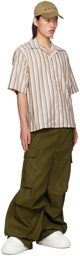 Marni Brown Striped Shirt