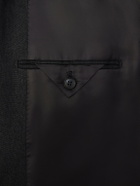 Saman Amel - Linen Double-Breasted Blazer - Black