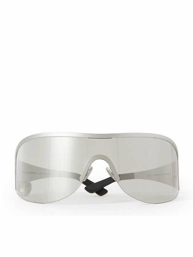 Photo: Acne Studios - Auggi D-Frame Stainless Steel Wrap-Around Sunglasses