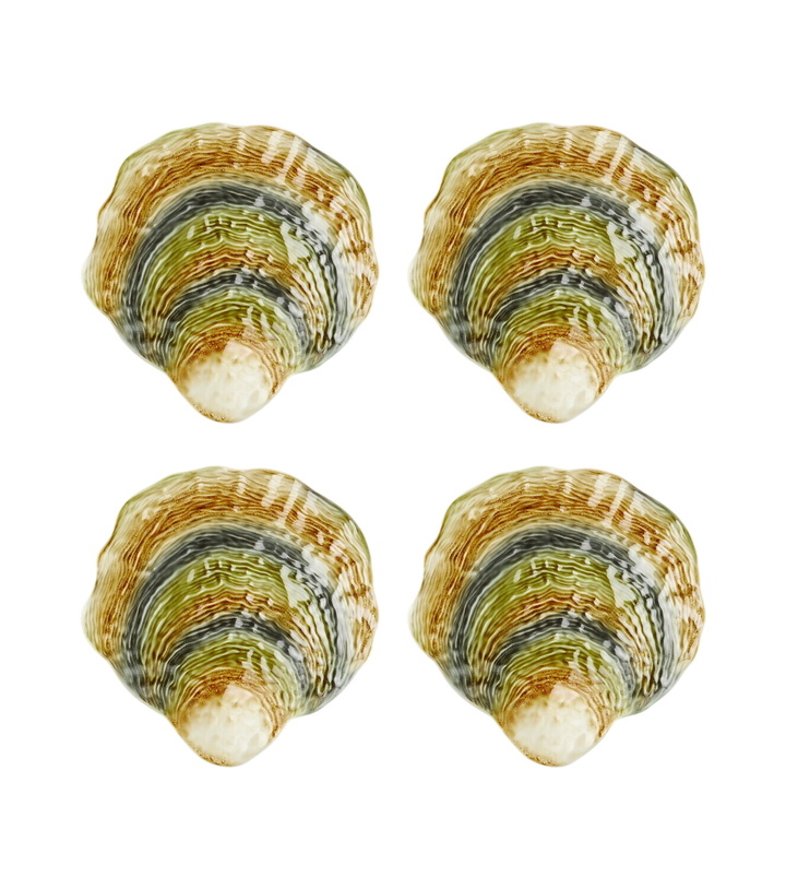 Photo: Bordallo Pinheiro Oyster & Scallops set of 4 ceramic charger plates