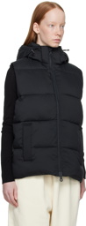 Girlfriend Collective Black Hooded Puffer Vest