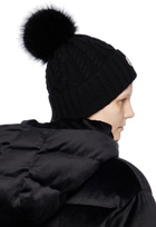 Moncler Black Pom Pom Beanie