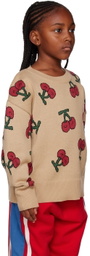 Jellymallow Kids Beige Cherry Sweater