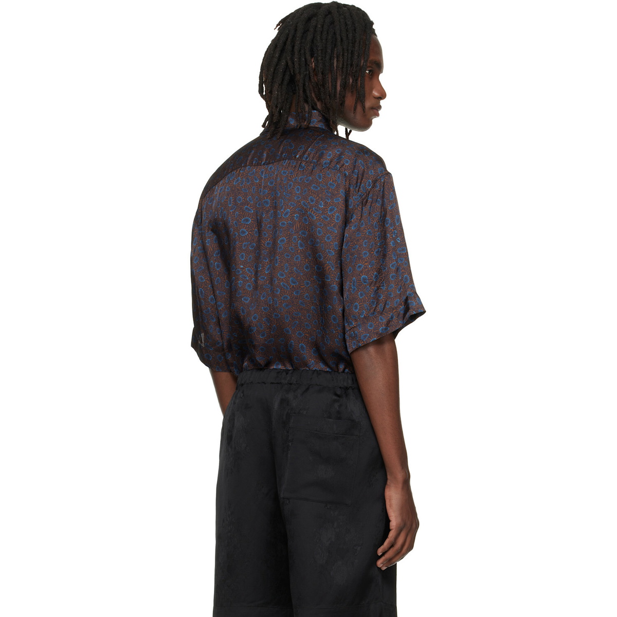 Dries Van Noten Brown & Blue Button-Down Shirt
