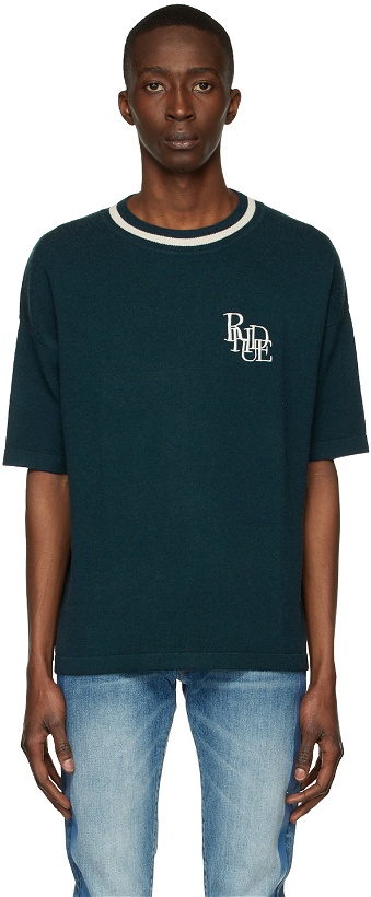 Photo: Rhude Green Knit Mock T-Shirt