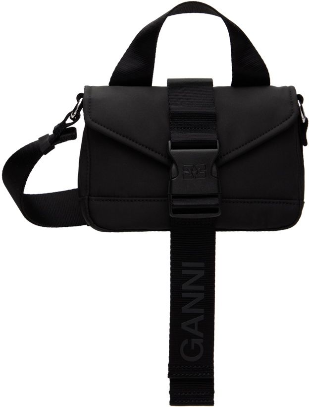 Photo: GANNI Black Tech Mini Satchel Bag