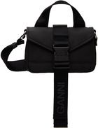 GANNI Black Tech Mini Satchel Bag