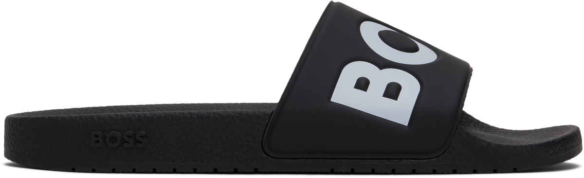 Boss Black Slides with Logo hbeu50498352_002_250?wid=1980&  main image 2