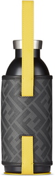 Fendi Grey & Yellow 'Forever Fendi' Flask Holder