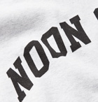 Noon Goons - Logo-Print Fleece-Back Cotton-Jersey Hoodie - Men - Light gray