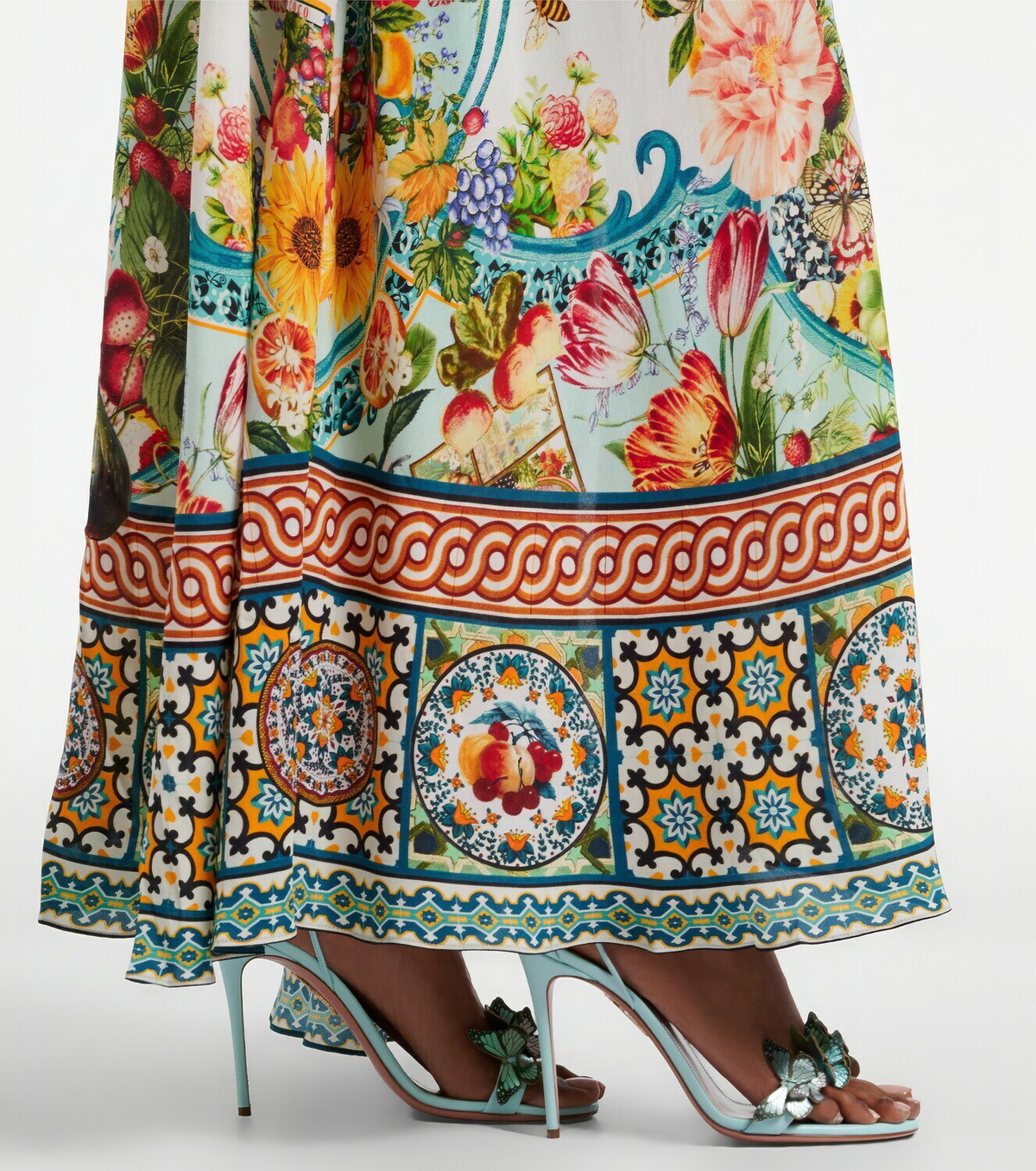 Camilla Embellished floral silk maxi dress