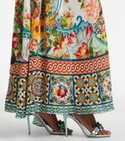 Camilla Embellished floral silk maxi dress