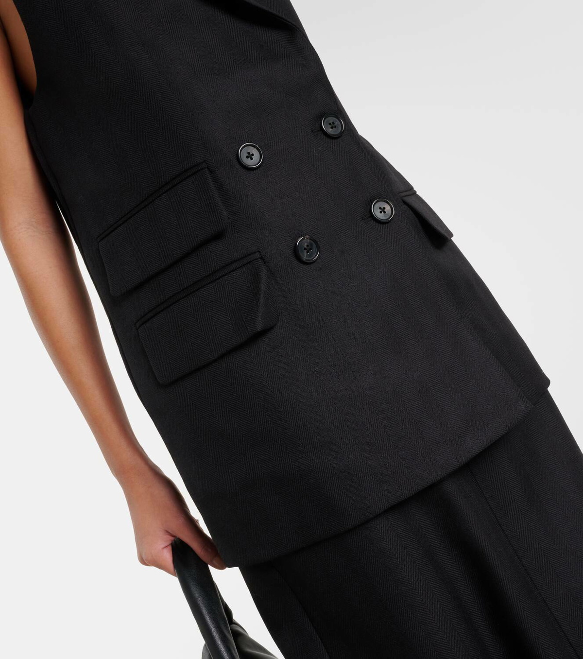 CO Pinstriped wool vest