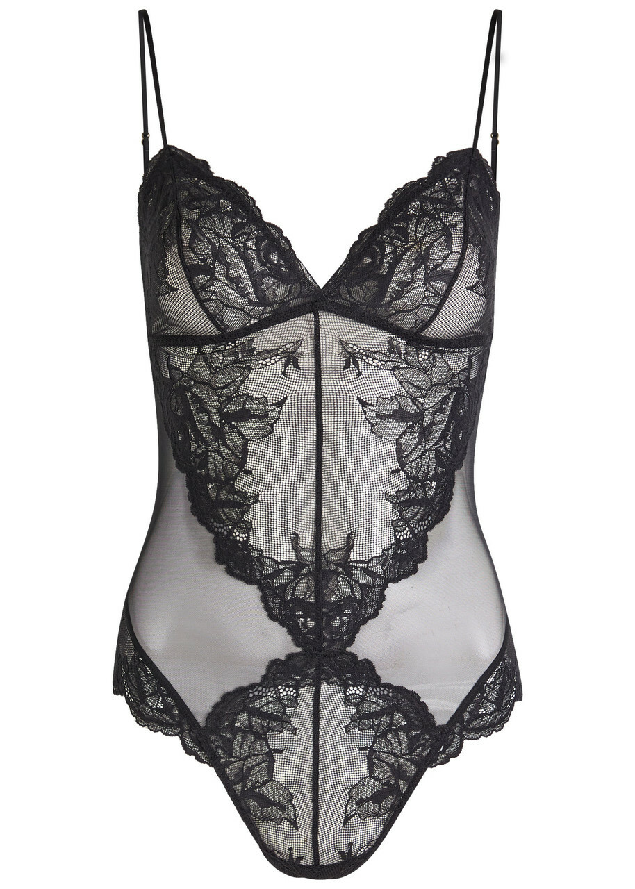 Wacoal Vivid Attraction Tulle Bodysuit Black