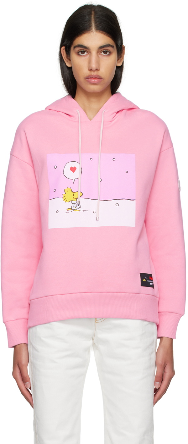 新品　未使用　モンクレール　PEANUTS HOODIE 限定 スヌーピー　希少 Moncler Pink Peanuts Hoodie Moncler