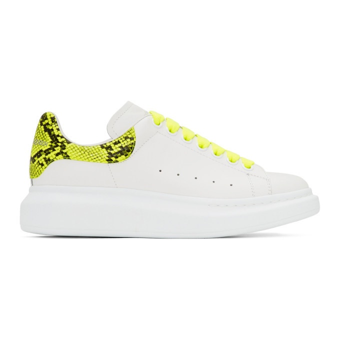Photo: Alexander McQueen White and Yellow Snake Oversized Sneakers