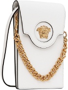 Versace White 'La Medusa' Phone Bag