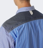 Junya Watanabe Paneled striped cotton shirt