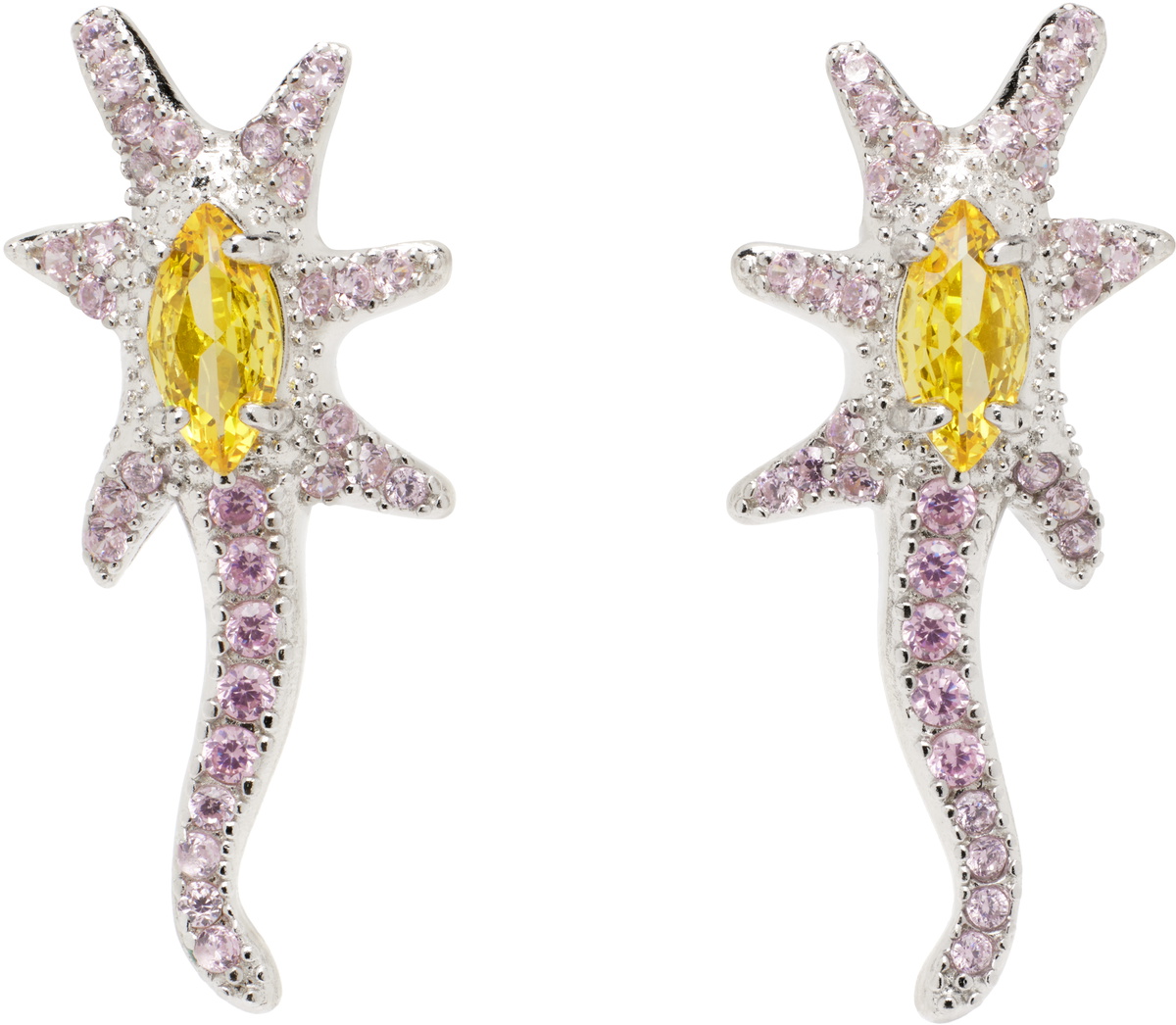 Collina Strada Silver Vine Earrings Collina Strada
