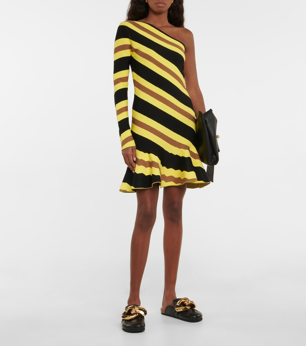 JW Anderson - One-shoulder striped minidress JW Anderson