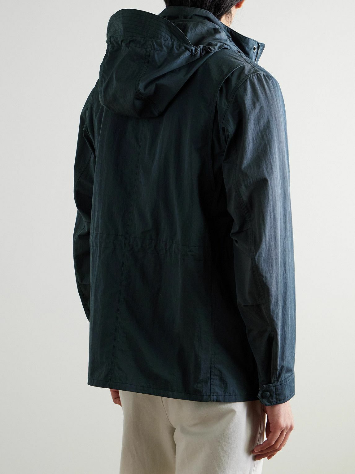 Belstaff - Drome Cotton-Blend Gabardine Hooded Jacket - Blue