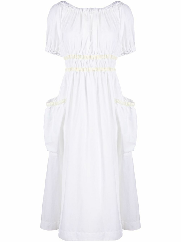 Photo: Molly Goddard White Mags Taffeta Midi Dress
