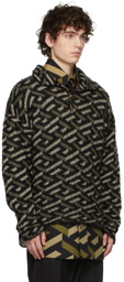 Versace 'La Greca' Brushed Wool Jacquard Sweater