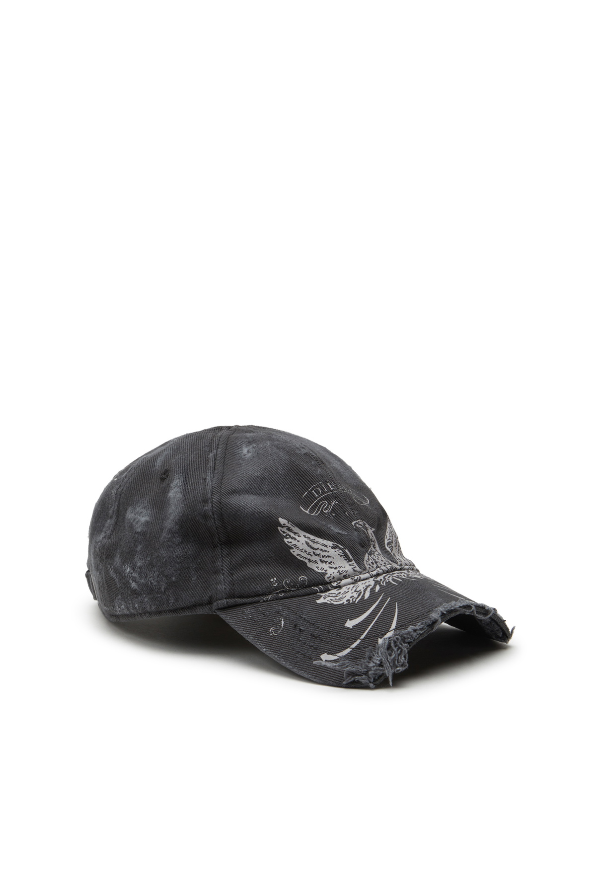 Diesel Distressed baseball cap with Phoenix print - Caps Mens in