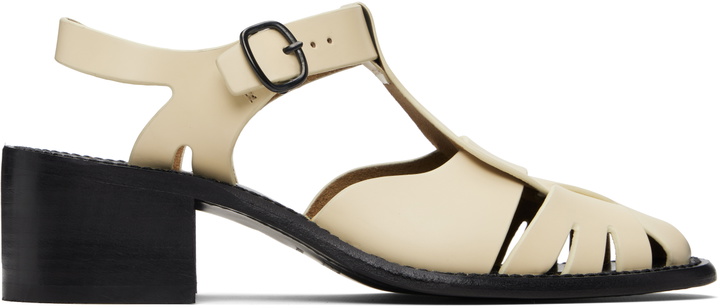 Photo: HEREU Off-White Pesca Heeled Sandals
