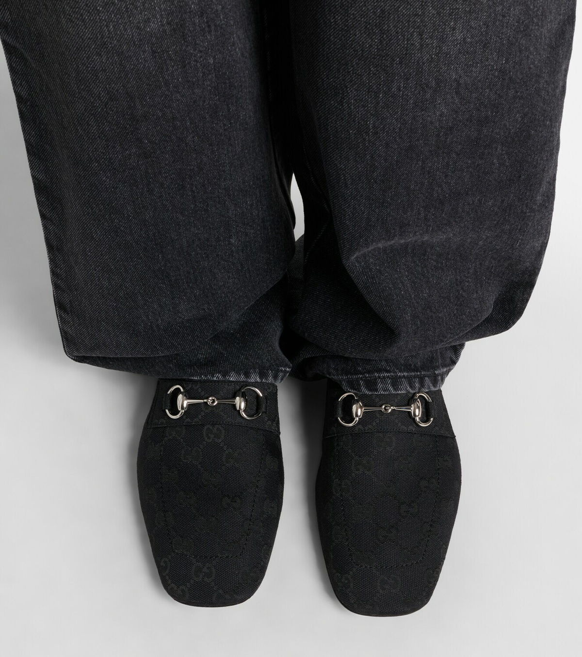 Gucci Horsebit GG Canvas loafers