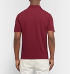 Canali - Stretch-Cotton Piqué Polo Shirt - Claret