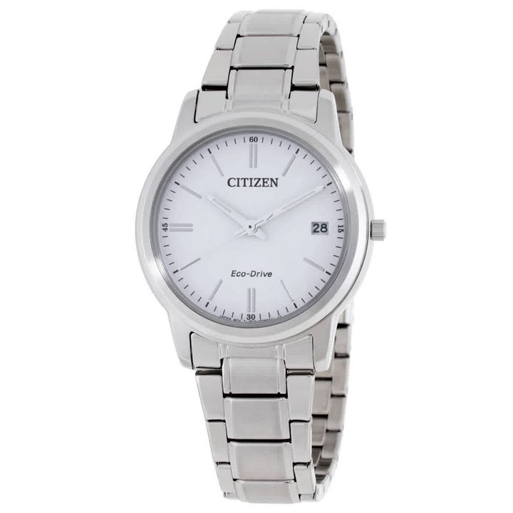 Photo: Citizen Eco-Drive White Dial Ladies Watch FE6018-58A