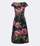 Carolina Herrera Floral jacquard midi dress