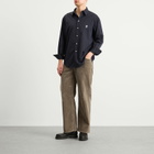 Late Checkout Men's Pinstripe Western Shirt in Navy