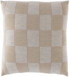 Curio Practice SSENSE Exclusive Off-White & Grey Merino Wool Pillow