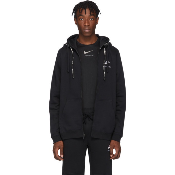 Photo: 1017 ALYX 9SM Black and White Nike Edition Double Hood Zip Hoodie