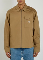 Moncler Logo Stretch-cotton Overshirt Sand