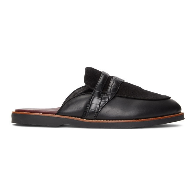 Photo: Human Recreational Services Black Palazzo Slip-On Loafers