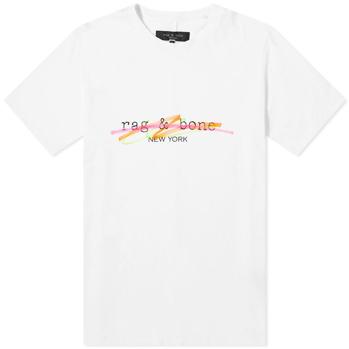 Photo: Rag & Bone Highlighter Logo Tee