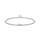 Pearls Before Swine Gunmetal Raw Diamond Bracelet