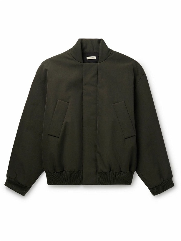 Photo: Fear of God - Virgin Wool and Cotton-Blend Twill Bomber Jacket - Green