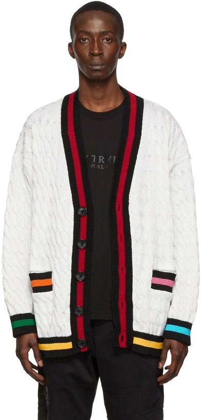 Photo: mastermind WORLD White Polyester Cardigan