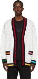 mastermind WORLD White Polyester Cardigan