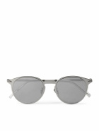 Dior Eyewear - DiorBlackSuit R8U Round-Frame Silver-Tone Mirrored Sunglasses
