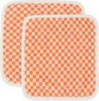 Baina White & Red Baby Towel Set