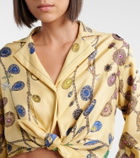 Versace Printed silk twill shirt