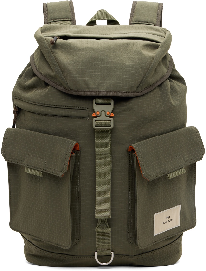 Photo: PS by Paul Smith Khaki D-String Backpack