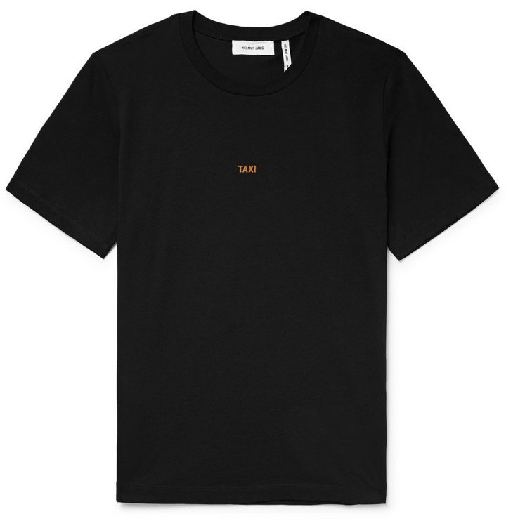 Photo: Helmut Lang - Taxi London Logo-Print Cotton-Jersey T-shirt - Men - Black