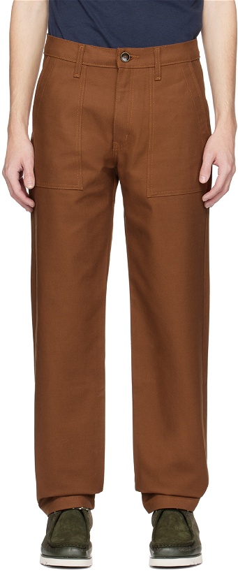 Photo: Naked & Famous Denim Brown Work Trousers